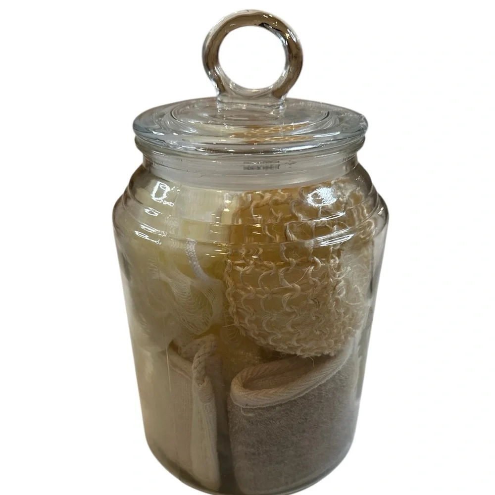 Natural Bath Set in Glass Jar